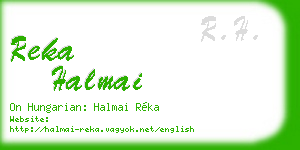 reka halmai business card