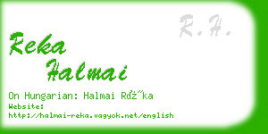 reka halmai business card